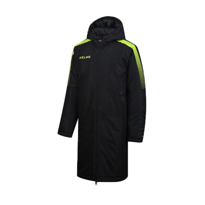 Куртка чорно-салатова довга KELME LONG PADDED JACKET 3871404.9012