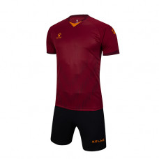 Футбольна форма (комплект) бордово-чорна Kelme MIRIDA 3801096.9684